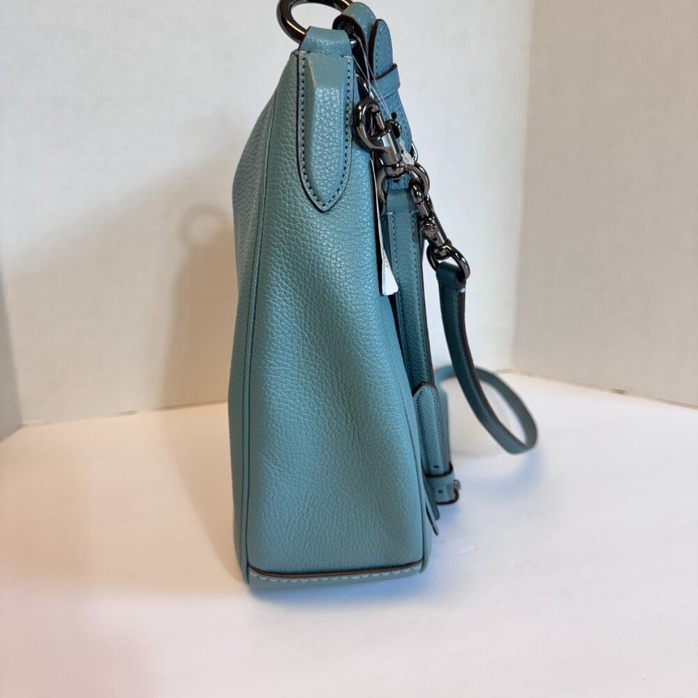 Coach Sutton Hobo Polished Pebble Leather Bag Purse Marine Blue style 35593 - Picture 6 of 14